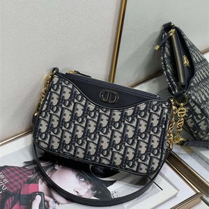 CD HOBO Avenue Bag Blue Oblique Jacquard