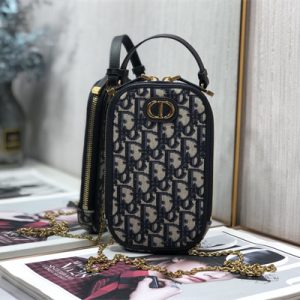 CD 30 Montaigne Phone holder Blue Oblique Jacquard