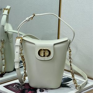 CD 30 Montaigne Amber Mini Bucket Bag Box Calfskin Latte
