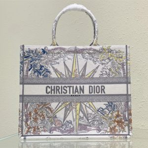 CD Large Book Tote R??ve d'Infini Embroidery Grey Multicolor