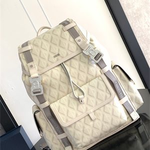 Large Di.or Hit The Road Backpack Natural CD Diamond Canvas