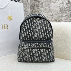 Di.or Rider Backpack Beige and Black Oblique Jacquard