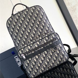 Di.or Safari Backpack Beige and Black Oblique Jacquard