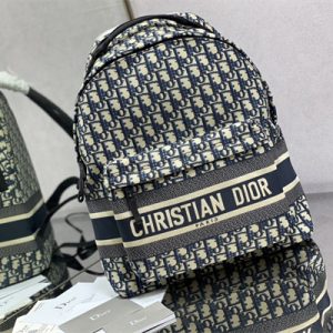 Di.or Travel Backpack Blue Oblique Jacquard