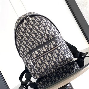 Di.or Kid's Rider Backpack Beige and Blue Oblique Jacquard