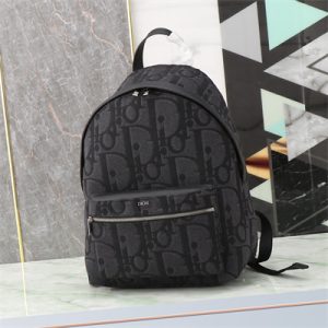 Di.or Rider Backpack Black Maxi Oblique Jacquard
