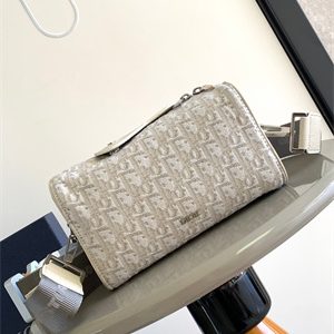 Di.or Lingot 22 Shoulder Bag Beige Oblique Jacquard