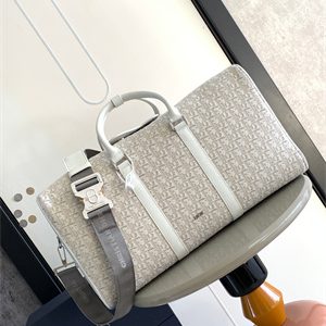 Di.or Lingot 50 Travel Bag Beige Oblique Jacquard