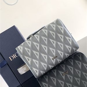 Di.or Lingot Toiletry Bag Grey CD Diamond Canvas