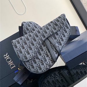 Di.or Saddle Bag Denim Blue Oblique Jacquard