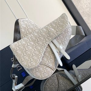 Di.or Saddle Bag Beige Oblique Jacquard