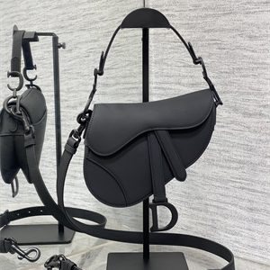 CD Mini Saddle Bag Ultramatte Calfskin Black Color