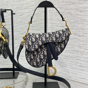 CD Mini Saddle Bag Oblique Jacquard Blue Color