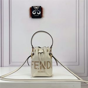 Fen.di MON TRESOR White Leather Mini Bag