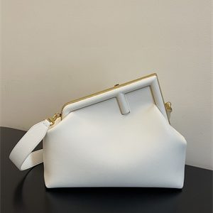 Fen.di FIRST MEDIUM White Leather Bag