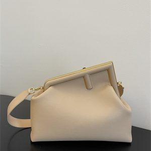 Fen.di FIRST MEDIUM Nude Leather Bag