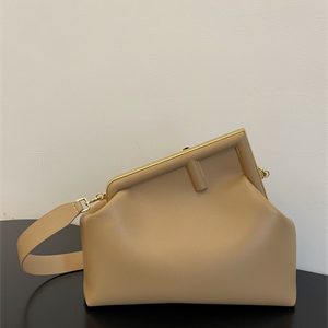 Fen.di FIRST MEDIUM Beige Leather Bag
