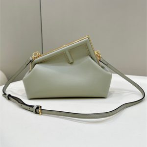 Fen.di FIRST SMALL Pale Green Leather Bag