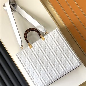 Fen.di SUNSHINE Medium White Leather Shopper