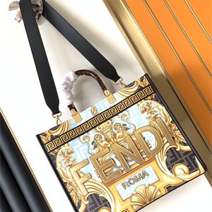 Fen.di FENDACE SUNSHINE Medium Multicolor Printed Leather Shopper