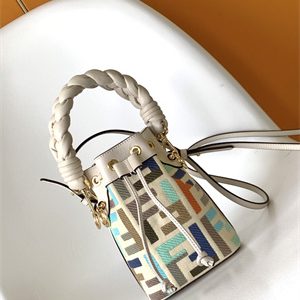 Fen.di MON TRESOR Multicolor Canvas Mini Bag With FF Embroidery