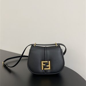 Fen.di C'mon Mini Black Leather Bag