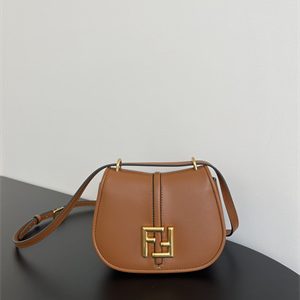 Fen.di C'mon Mini Brown Leather Bag