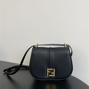 Fen.di C'mon Medium Black Leather Bag