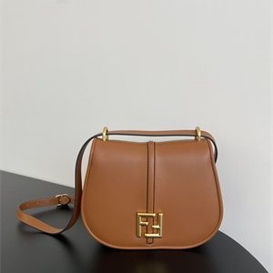 Fen.di C'mon Medium Brown Leather Bag