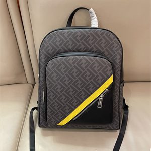 Fen.di Chiodo Diagonal Grey FF Canvas Backpack