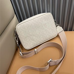 Fen.di CAMERA Case Cream FF Canvas and Leather