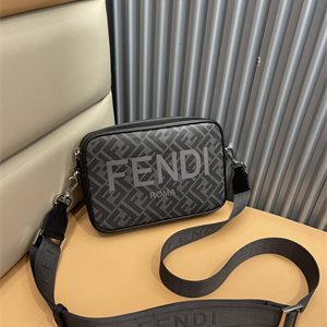 Fen.di CAMERA Case Grey FF Canvas and Leather