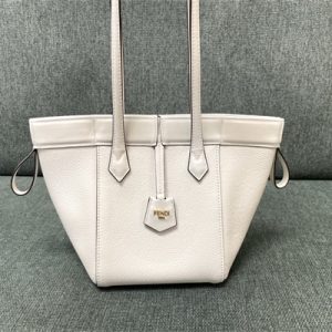 Fen.di ORIGAMI Mini White Leather Bag That Can be Transformed