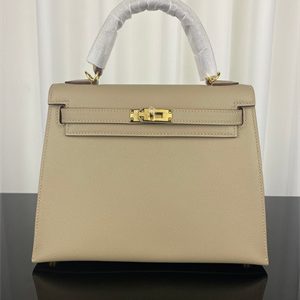 Kelly Sellier Bag Epsom Leather 25/28CM Gold/Silver Hardware In Trench Color HS