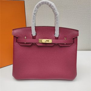 Bir.kin Bag TOGO Leather 25/30/35CM Gold/Silver Hardware In Rubis Color HS