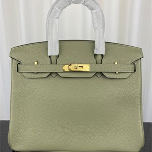 Bir.kin Bag TOGO Leather 25/30/35CM Gold/Silver Hardware In Sauge  Color HS