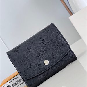 L.V IRIS Compact Wallet Monogram Leather Black M62542