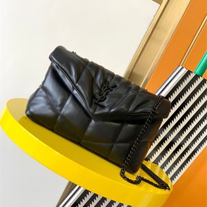 Y.S.L TOY PUFFER In Nappa Lambskin Black Tone Metal Black Color