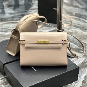 Y.S.L MANHATTAN Shoulder Bag In BOX Saint Laurent Nude Pink Color