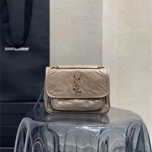 Y.S.L NIKI BABY In Vintage Leather Beige Color