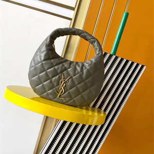 YSL ICARINO In Quilted Nappa Lambskin Green