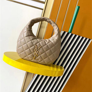 YSL ICARINO In Quilted Nappa Lambskin Beige