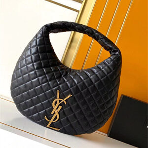 YSL ICARE HOBO In Quilted Nappa Lambskin Black