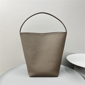 The Row Park N/S Large Tote Bag Grained Calfskin Taupe Color