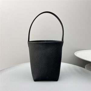 The Row Park N/S Small Tote Bag Grained Calfskin Black Color