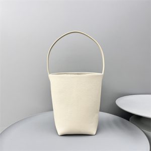 The Row Park N/S Medium Tote Bag Grained Calfskin White color