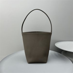 The Row Park N/S Medium Tote Bag Grained Calfskin Taupe color