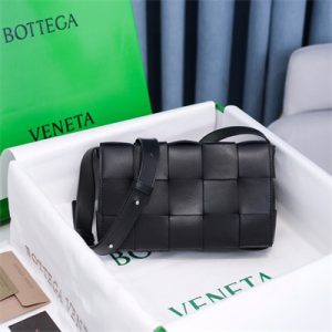 BV Cassette Cross Body Bag In Lambskin Black Color