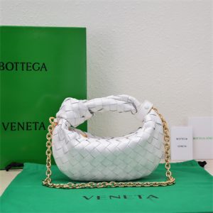BV Mini Jodie With Chain In Lambskin Leather White Color