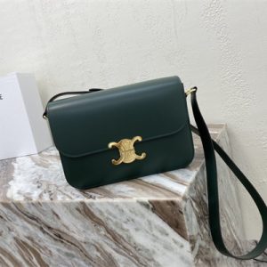 Celine Classique Triomphe Bag In Shiny Calfskin Amazone Color